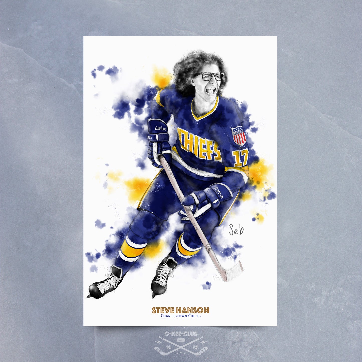 L’affiche Steve Hanson aquarellée