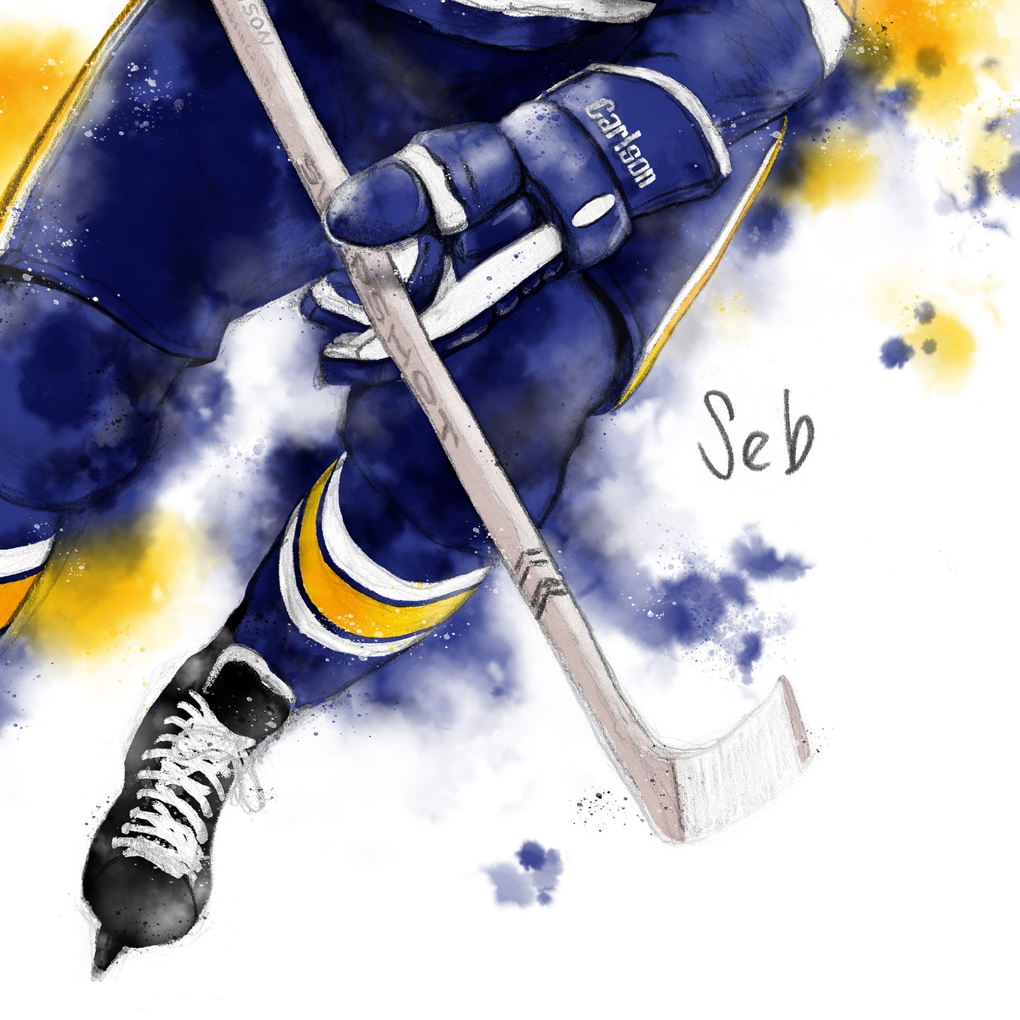 L’affiche Steve Hanson aquarellée