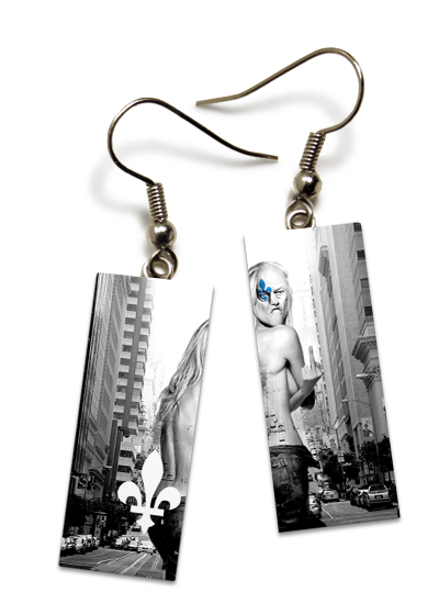 Boucles d'oreilles René Lévesque Earrings