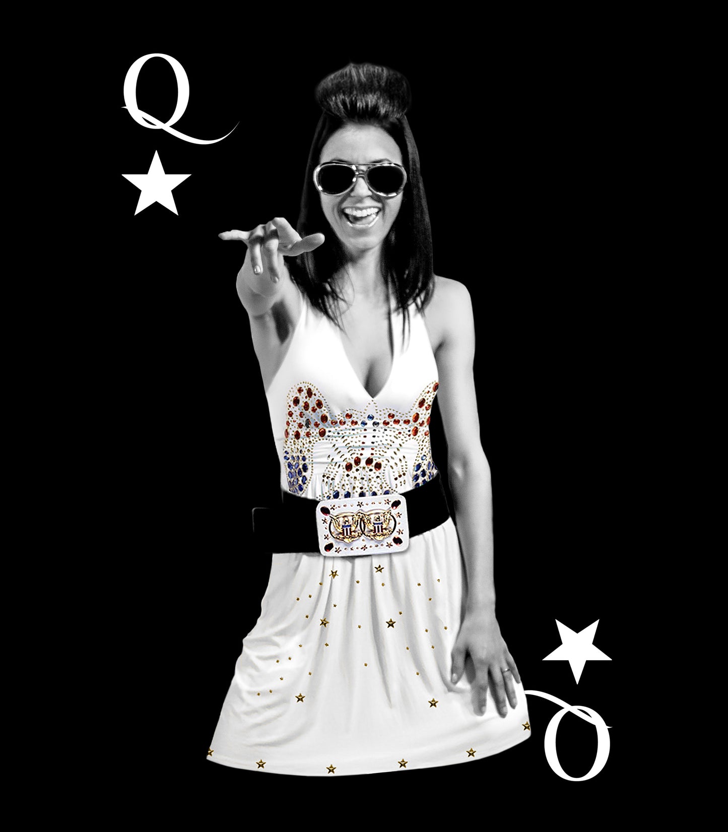 Queen Of Stars Deep V-Neck T-Shirt