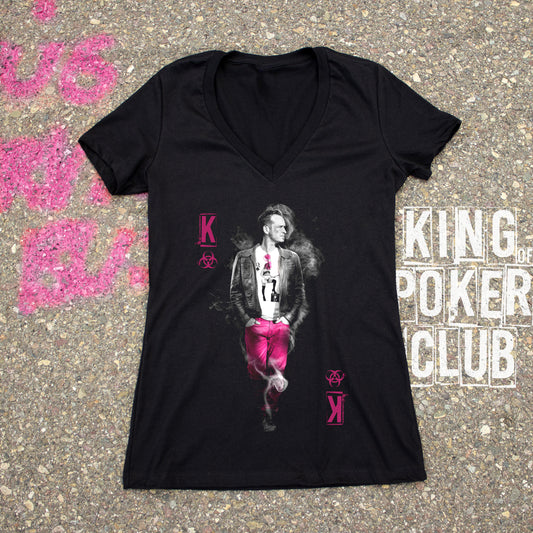 King Of Poker Club Deep V-Neck T-Shirt